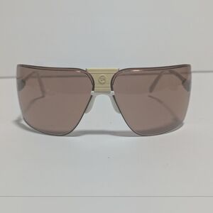 Gargoyles Women's Shield Sunglasses Off-white Frame Light Brown Tinted Lens